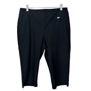 EP Pro Women's Black‎ Golf Capri Pants Pockets Size 14 Stretch Comfort Athletic
